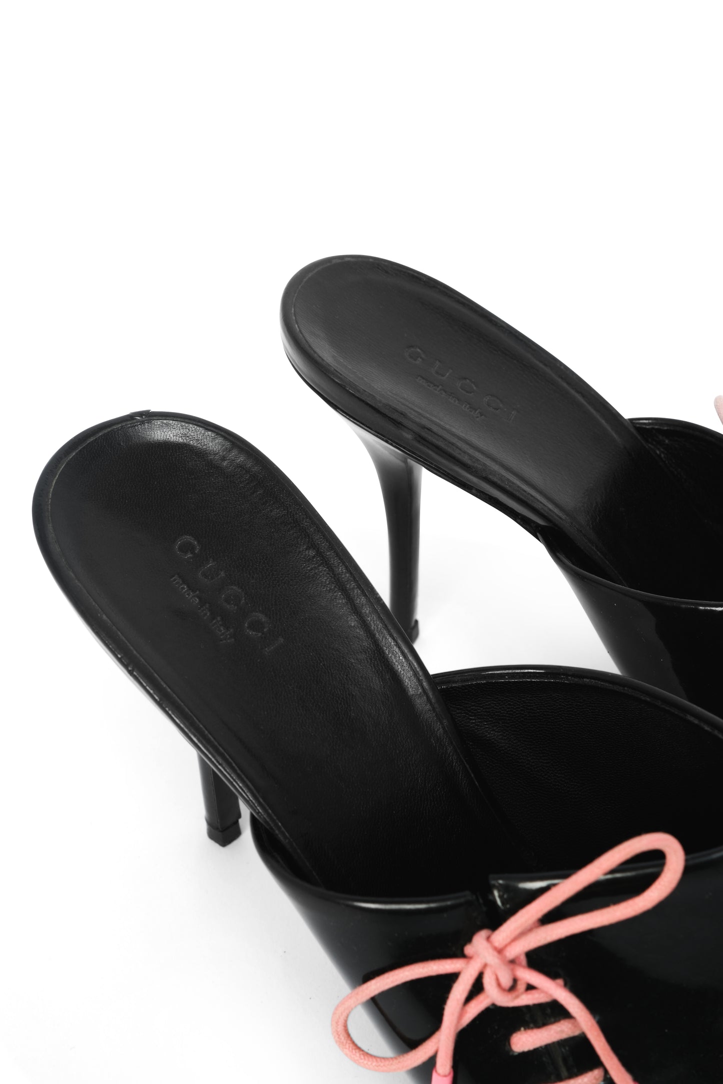 Gucci Lace Up Mules