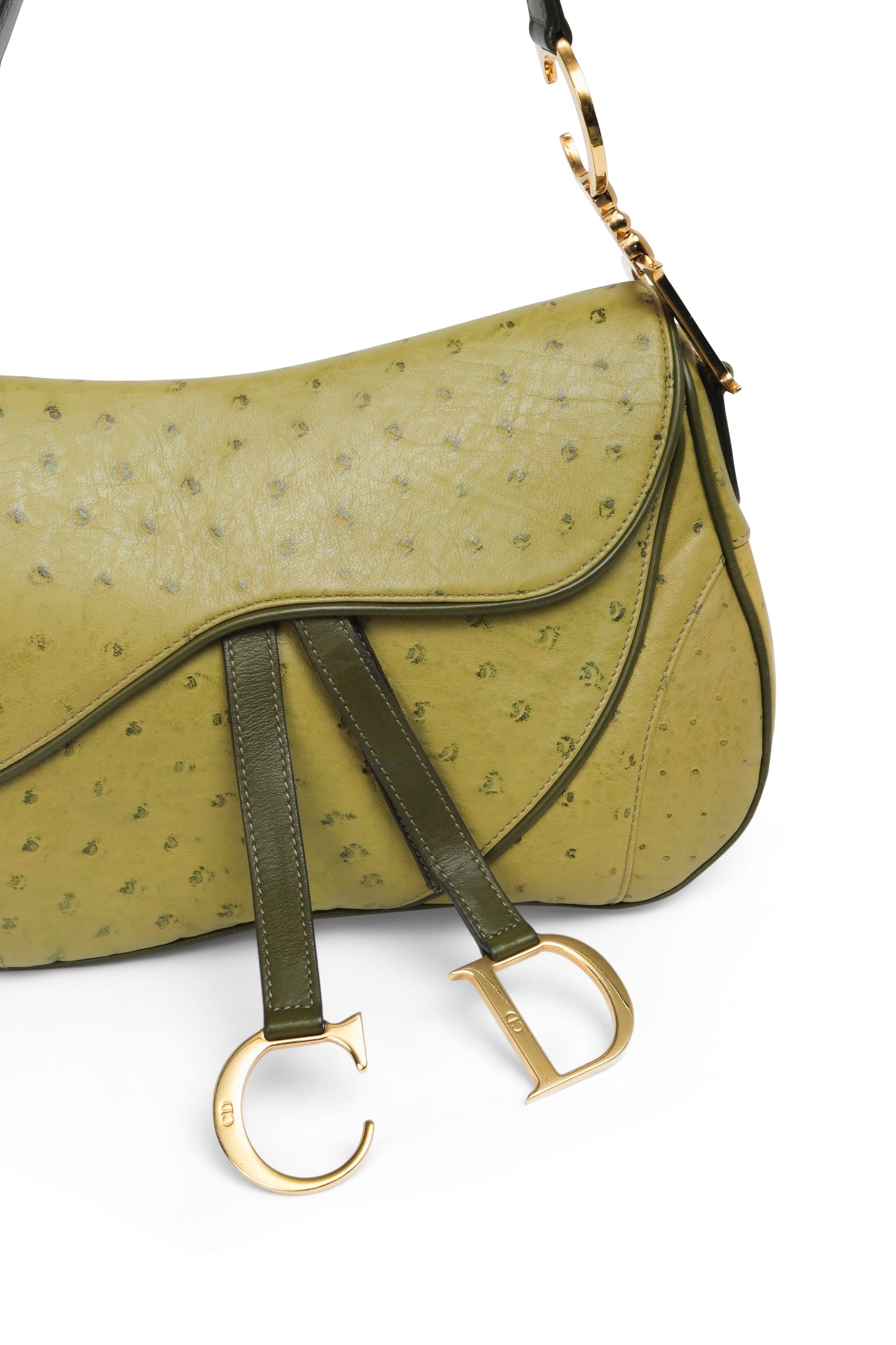 Dior Ostrich Double Saddle