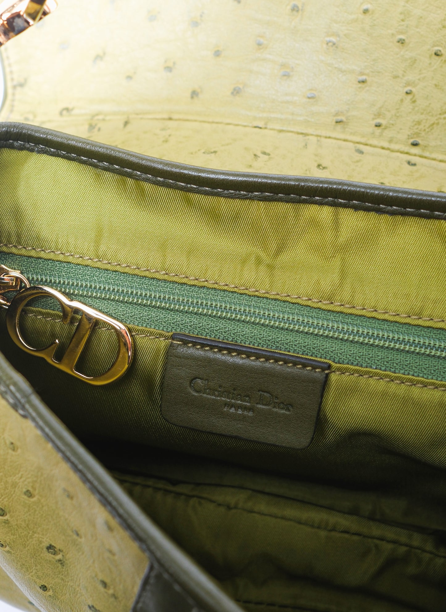 Dior Ostrich Double Saddle