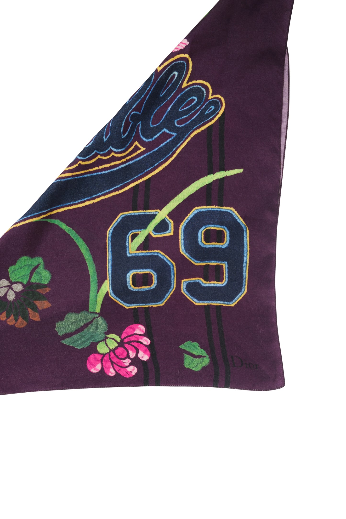 Dior Silk Embroidered Scarf