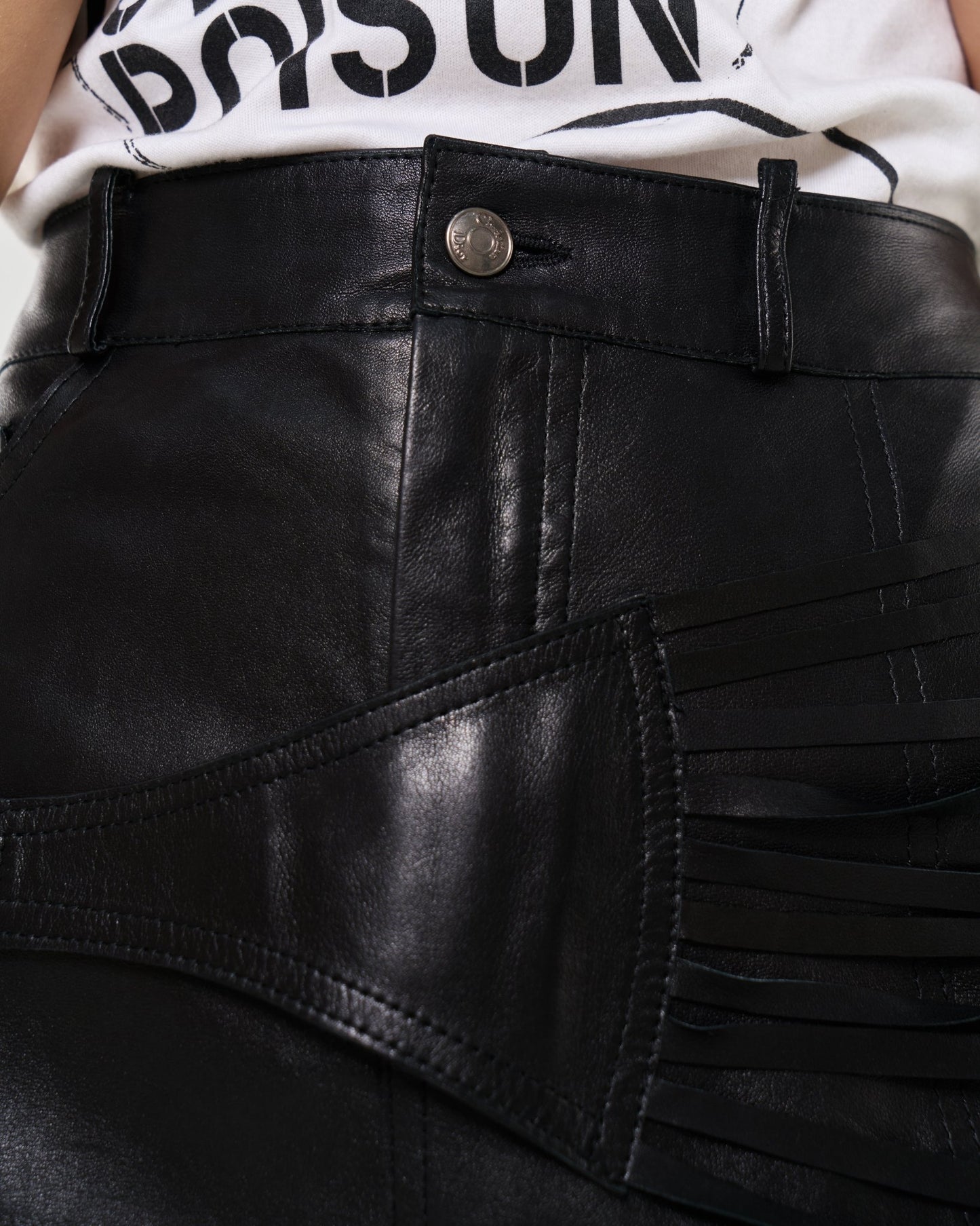 Dior Leather Midi Skirt