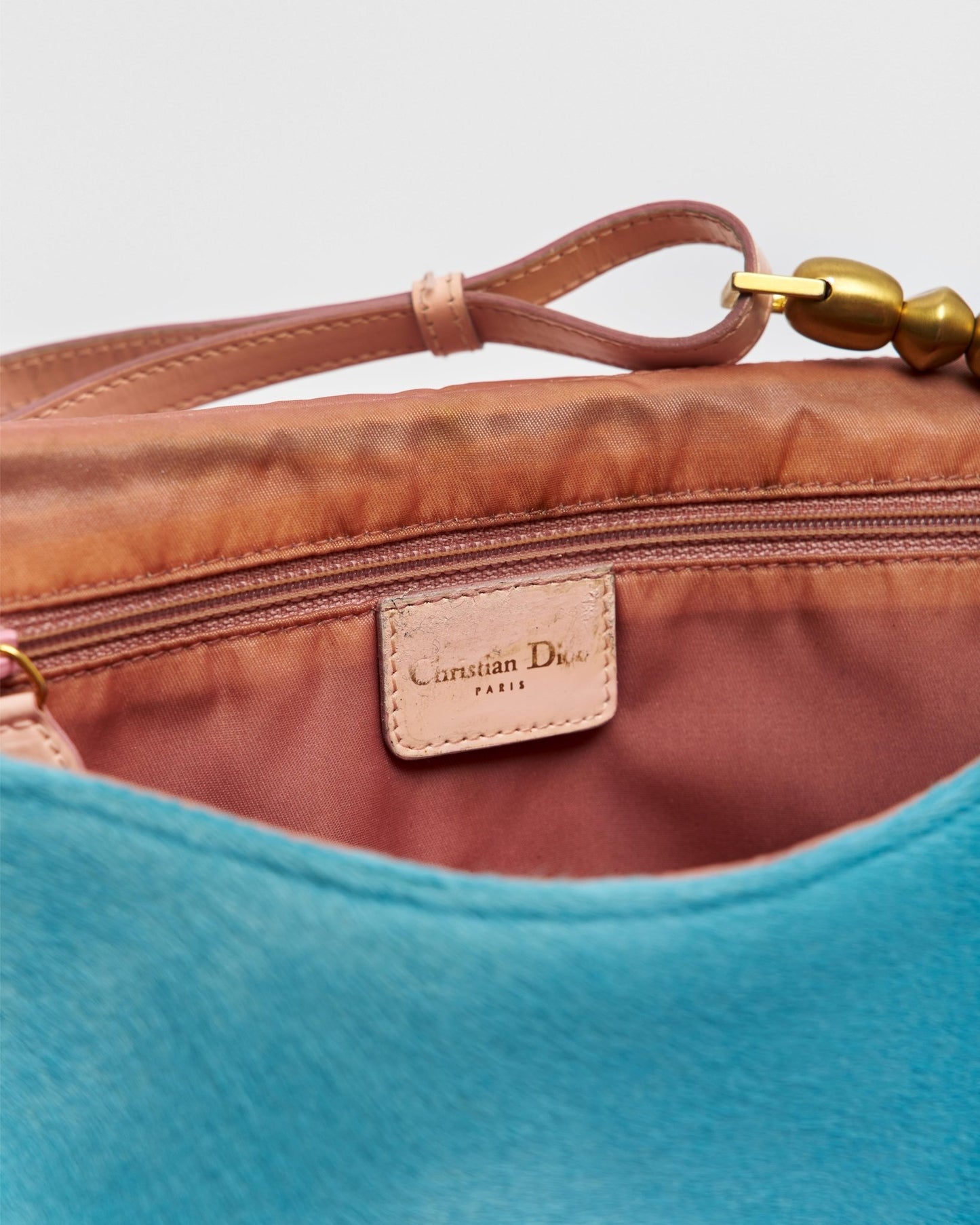 Dior Malice Pony Hair & Python Shoulder Bag