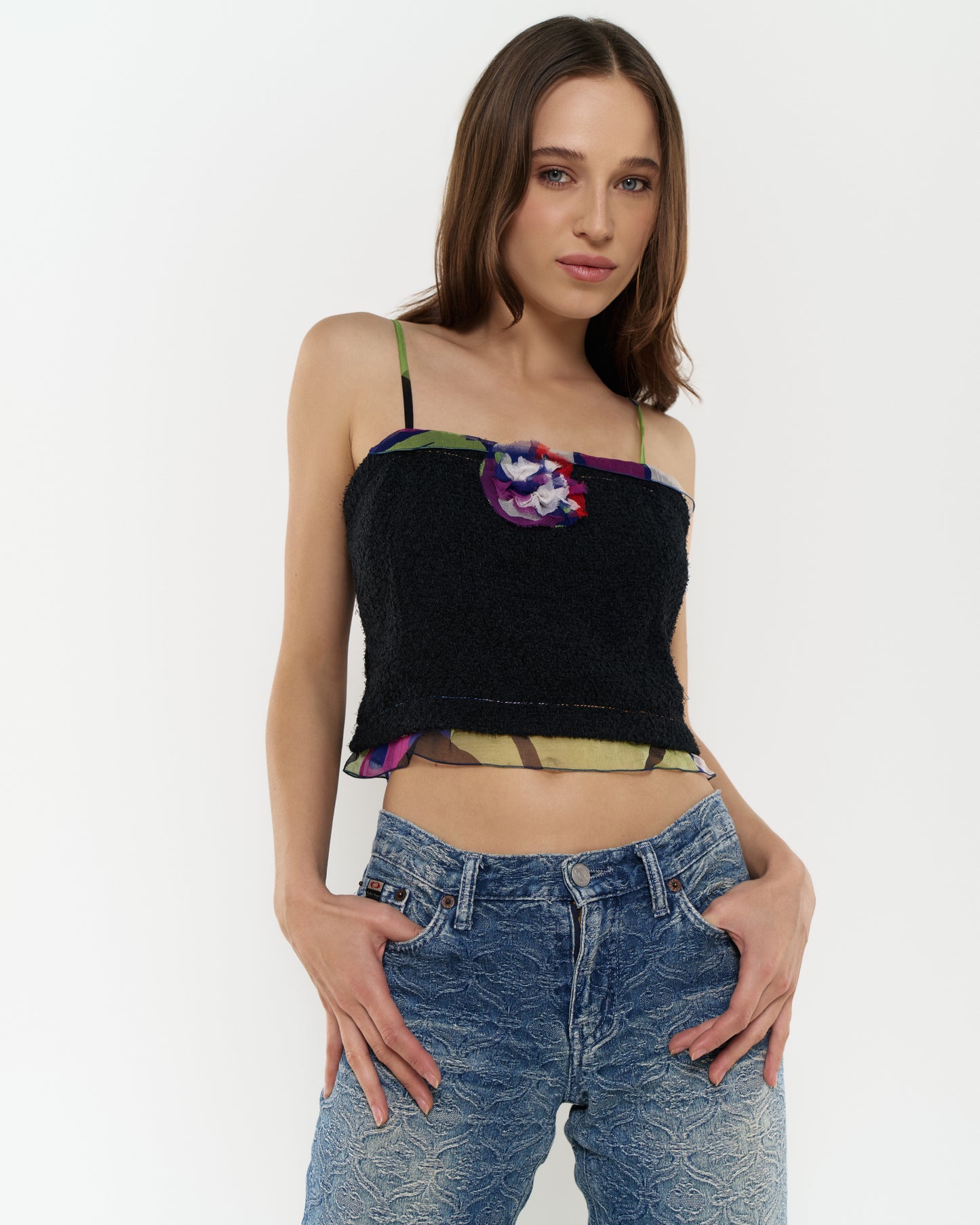 Chanel Floral Appliqué Top