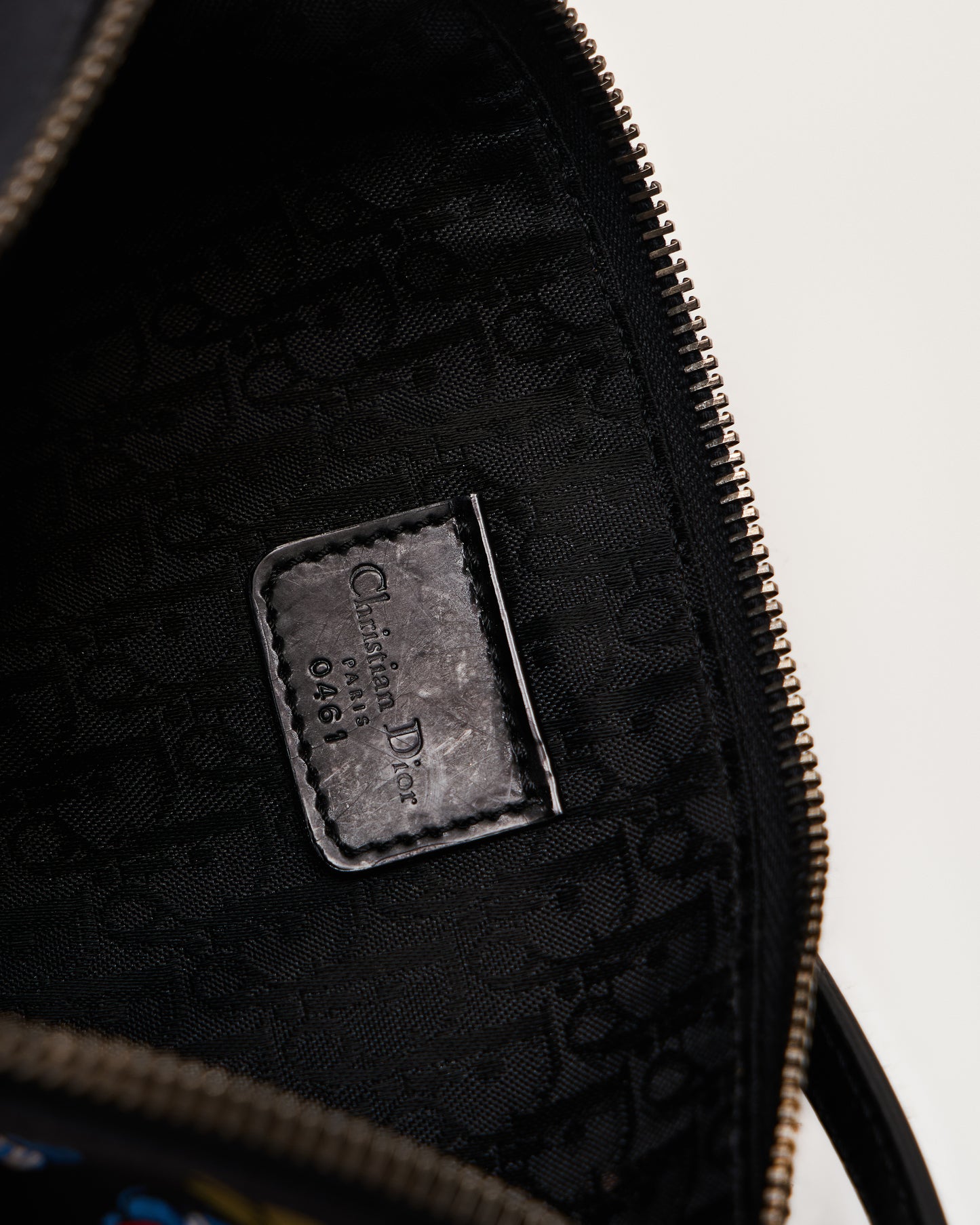 Dior Vintage Embroidered Mini Saddle