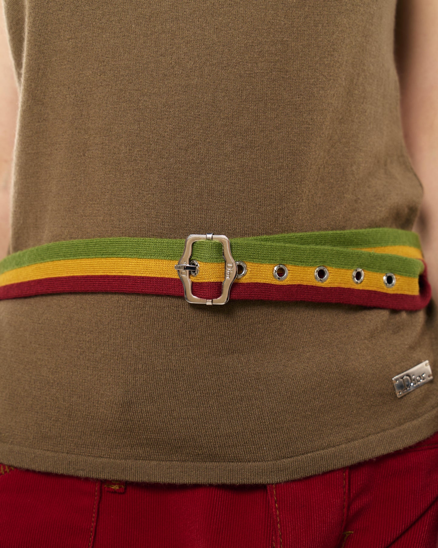 Dior Rasta No. 1 Knitted Belted Top
