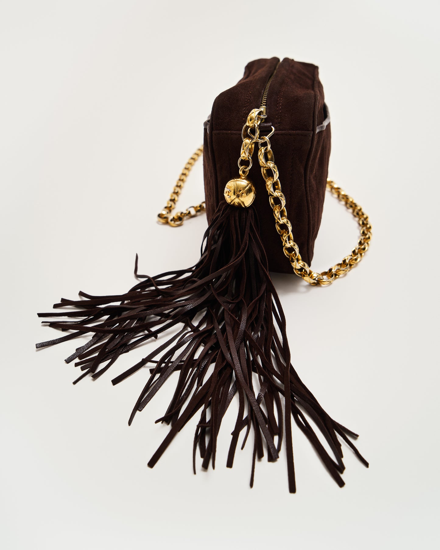 Chanel Vintage Suede Camera Bag