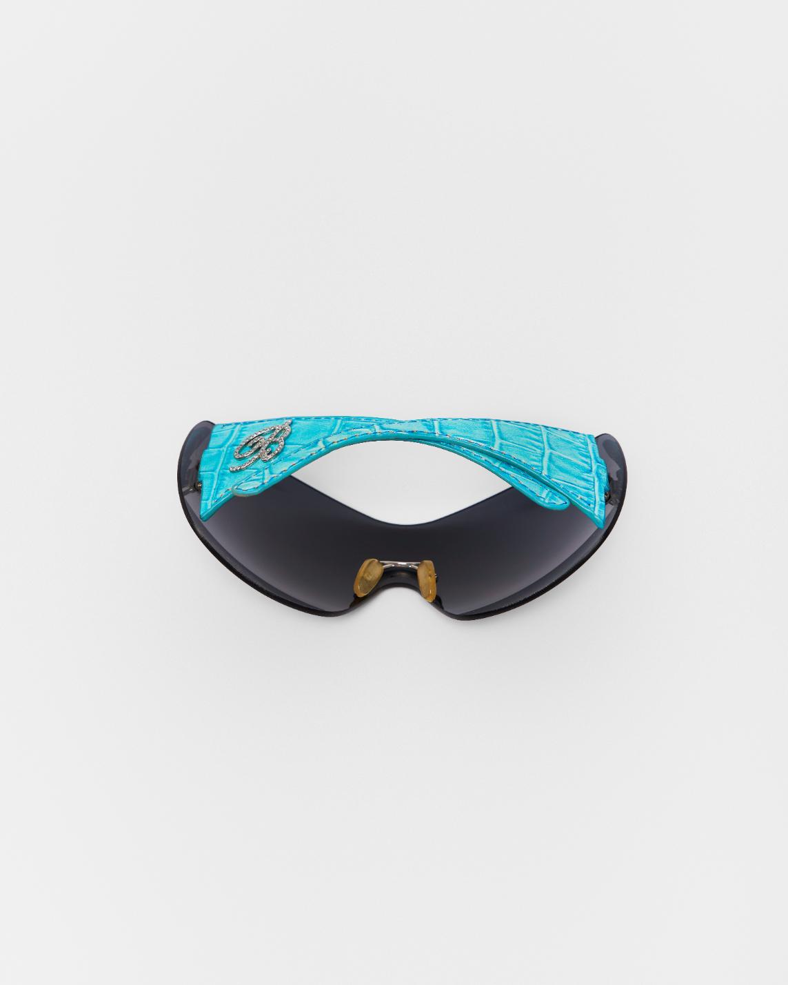 Vintage Blumarine Leather Sheild Sunglasses