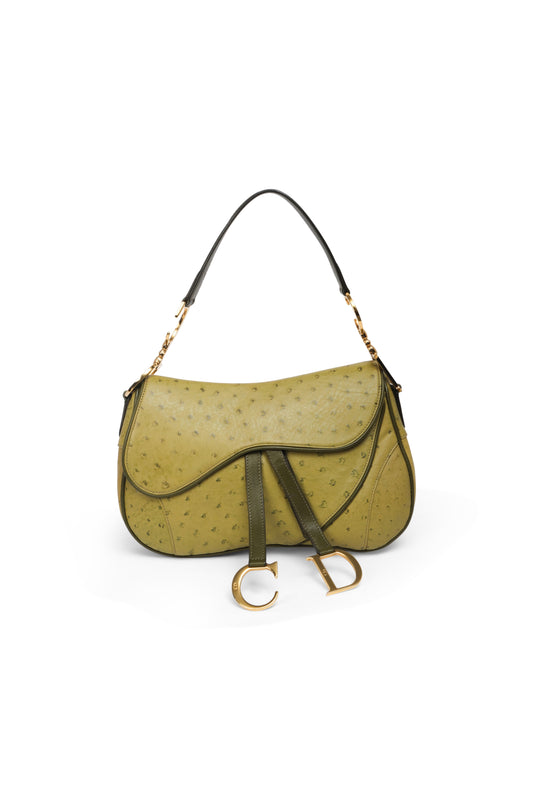Dior Ostrich Double Saddle