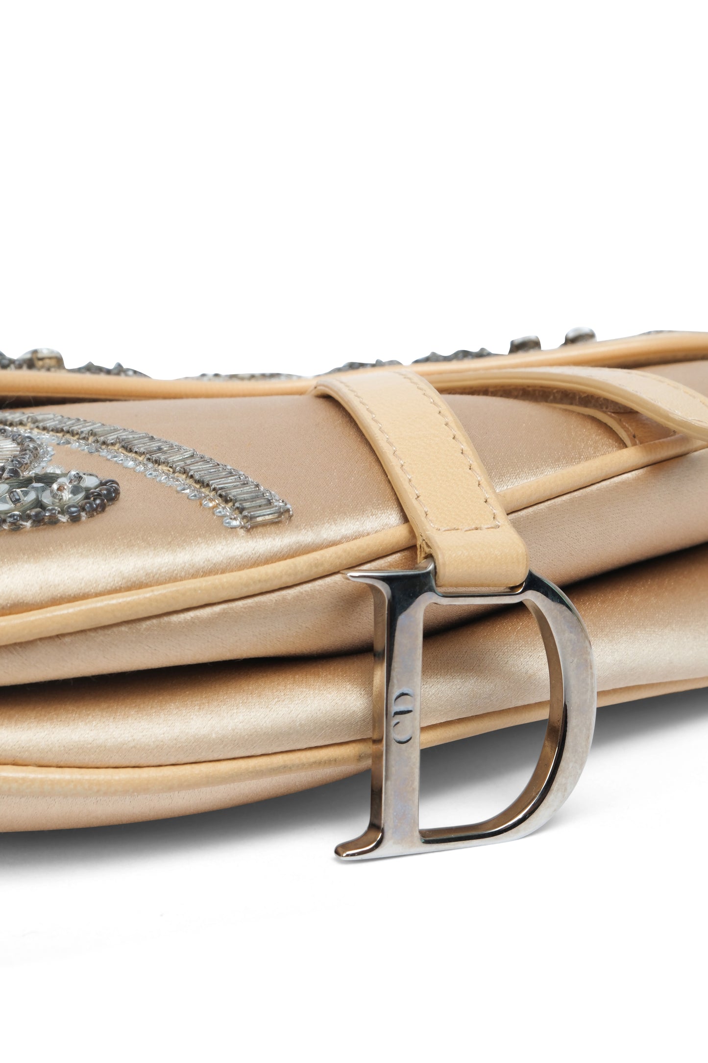 Dior Embellished Satin Saddle
