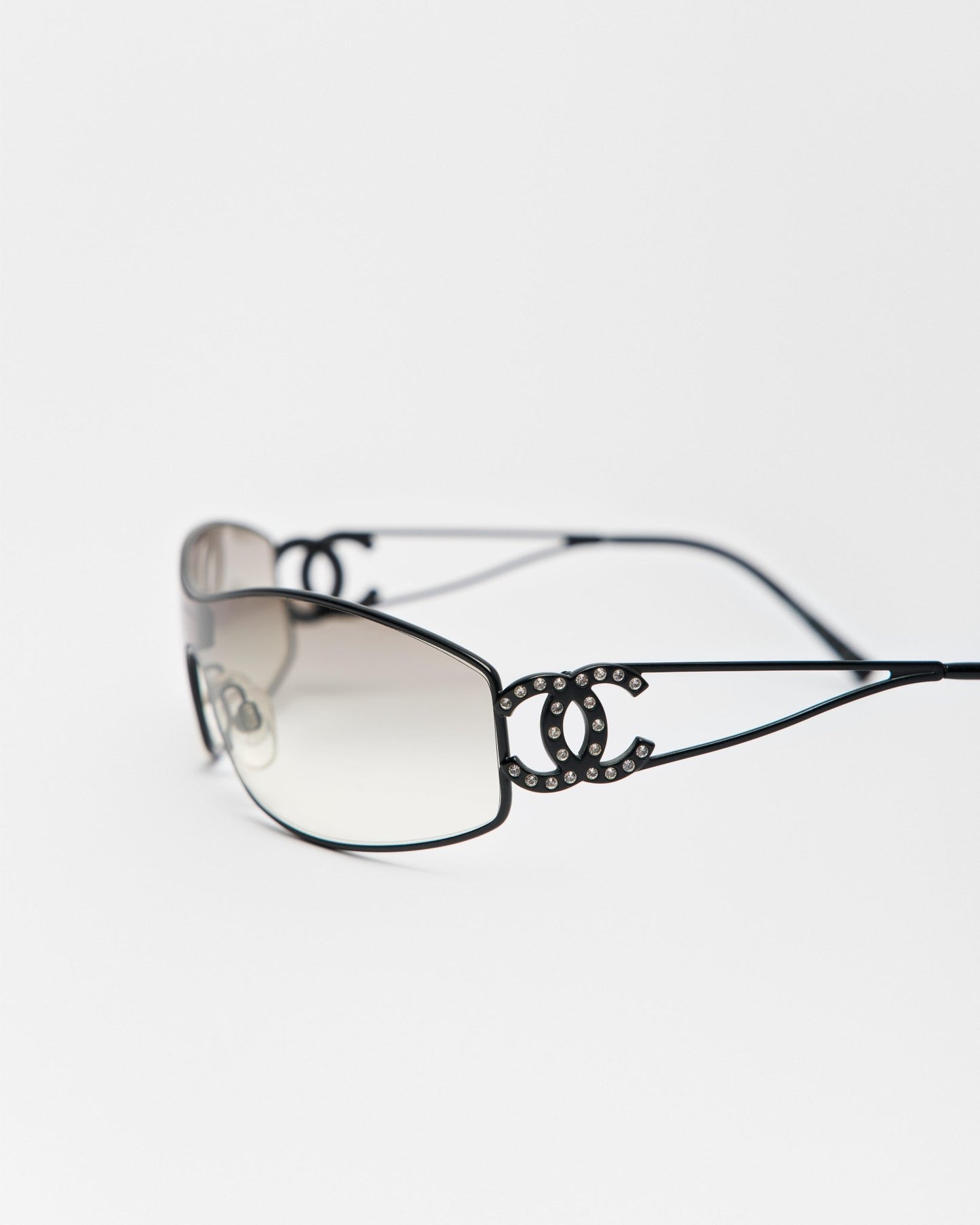 Chanel Diamanté Rimless Sunglasses