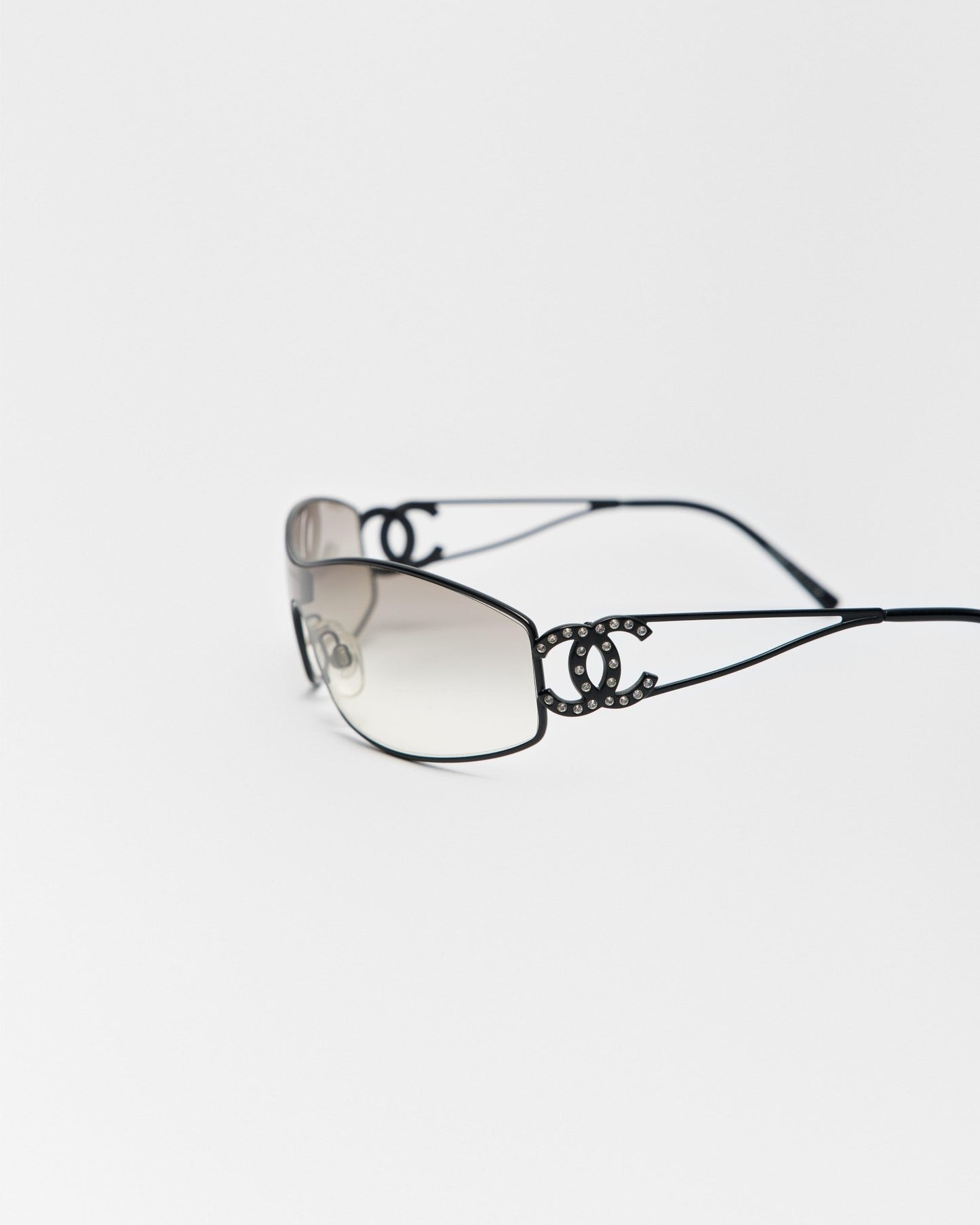 Chanel Diamanté Rimless Sunglasses