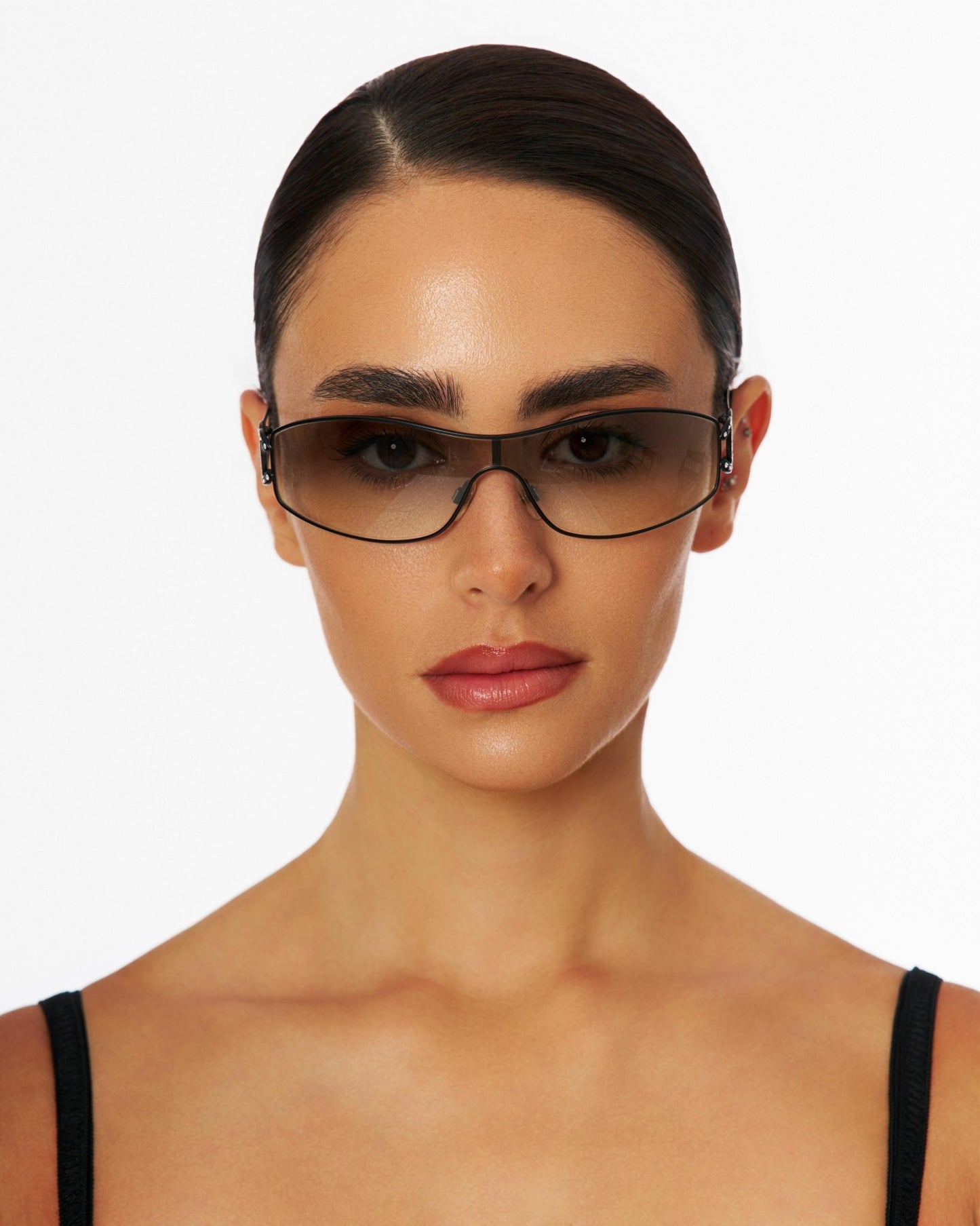 Chanel Diamanté Rimless Sunglasses
