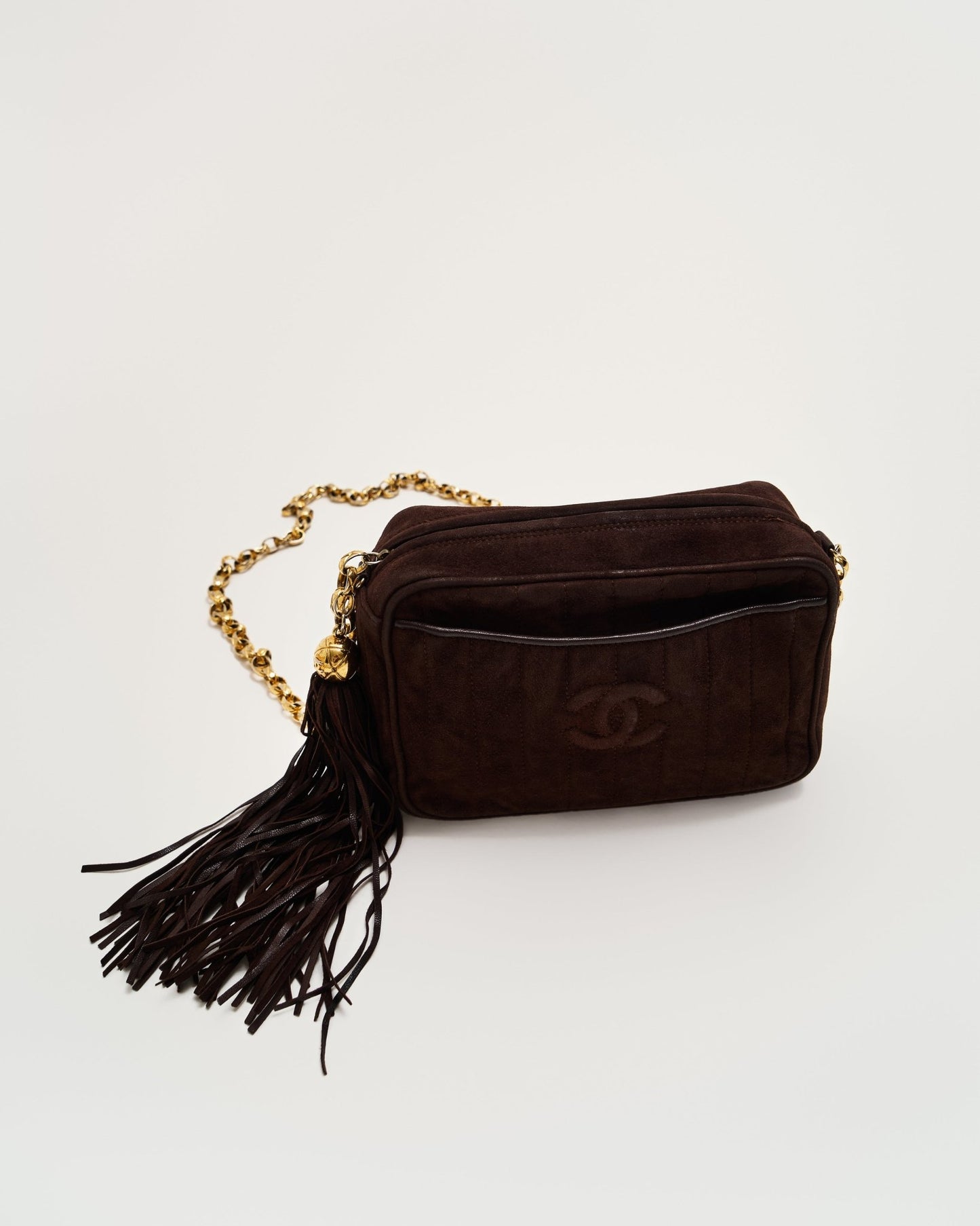 Chanel Vintage Suede Camera Bag