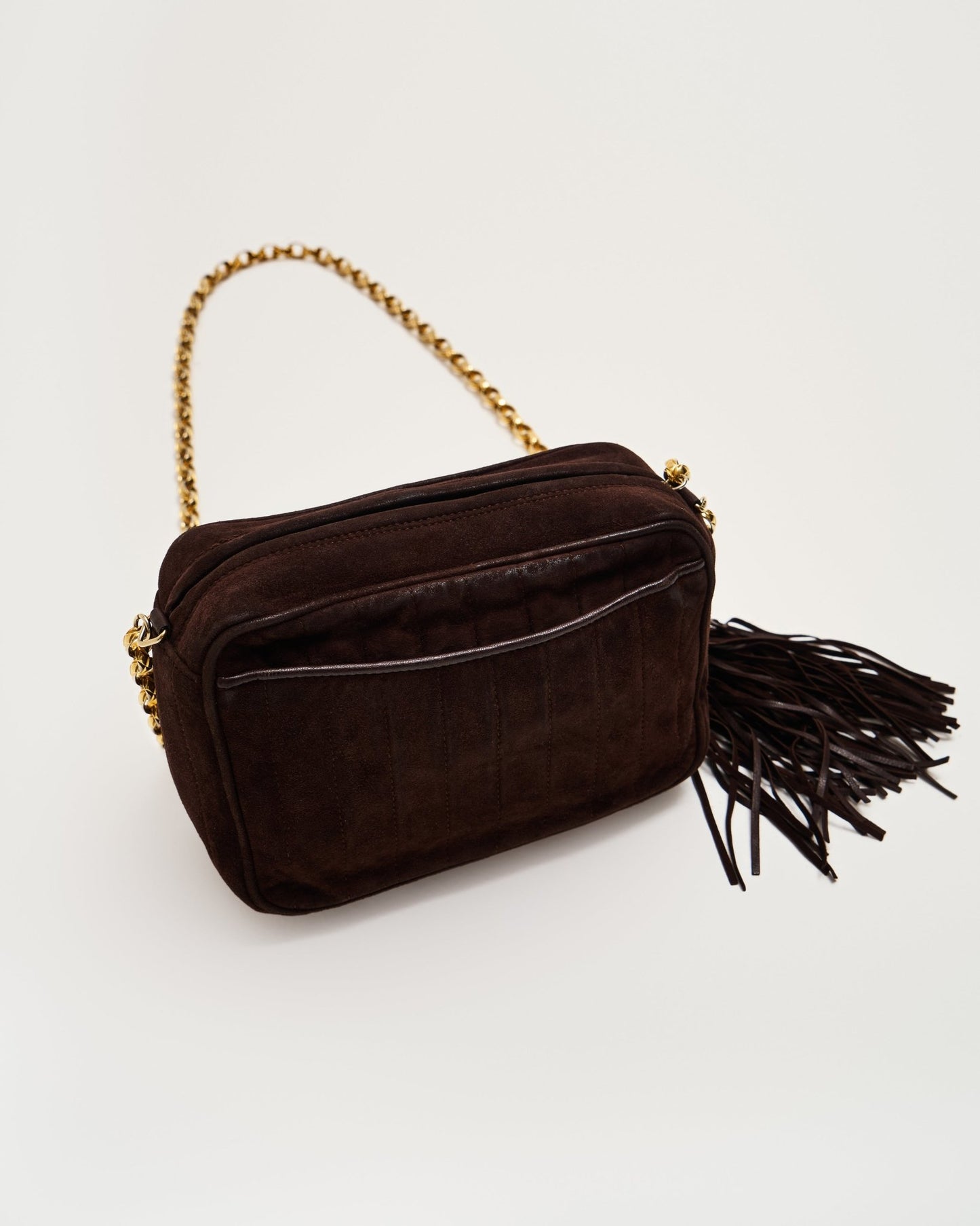 Chanel Vintage Suede Camera Bag