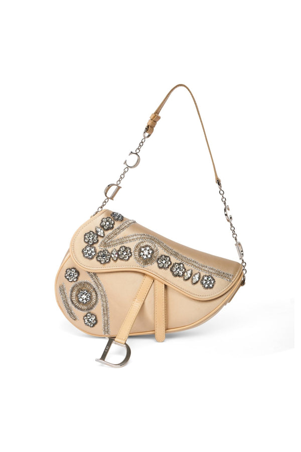 Dior Embellished Satin Saddle