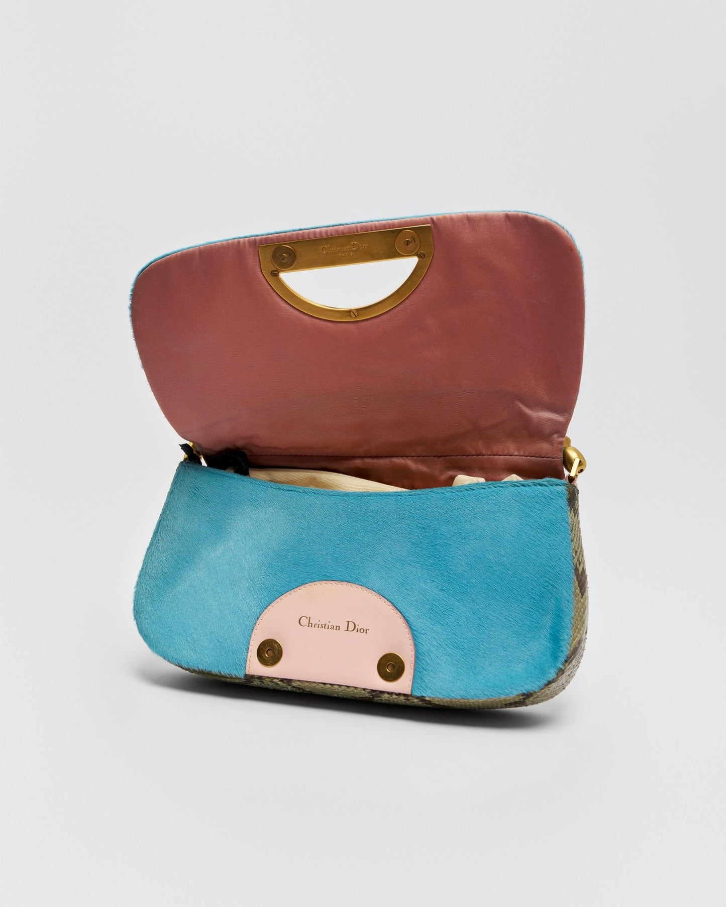 Dior Malice Pony Hair & Python Shoulder Bag