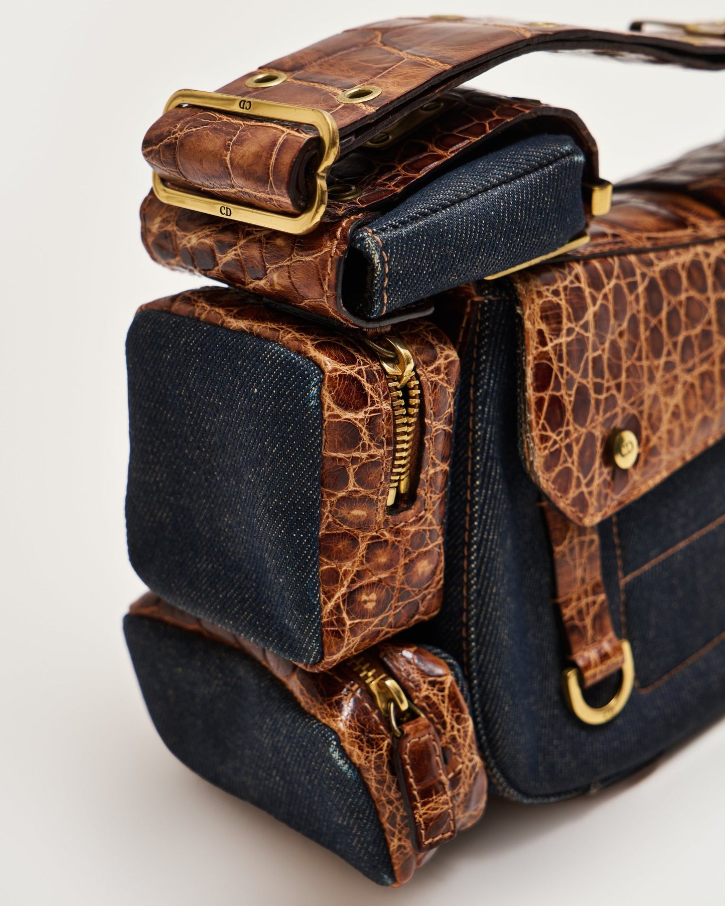 Dior Vintage Denim Columbus Bag