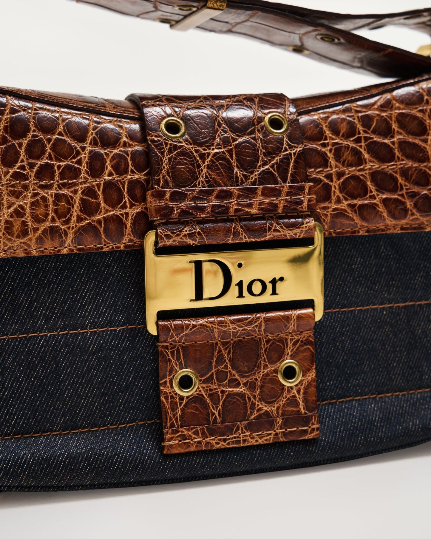 Dior Vintage Denim Columbus Bag
