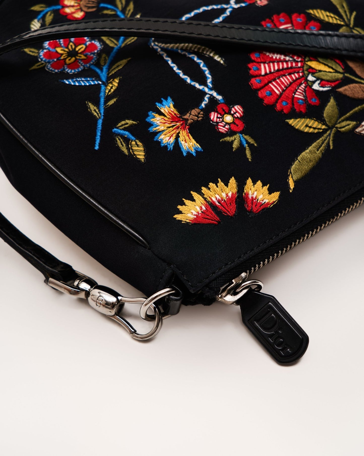 Dior Vintage Embroidered Mini Saddle