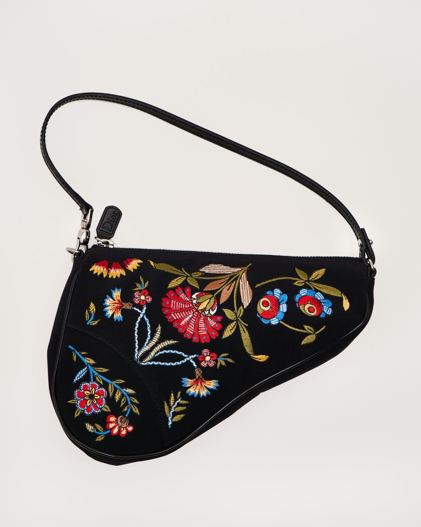 Dior Vintage Embroidered Mini Saddle