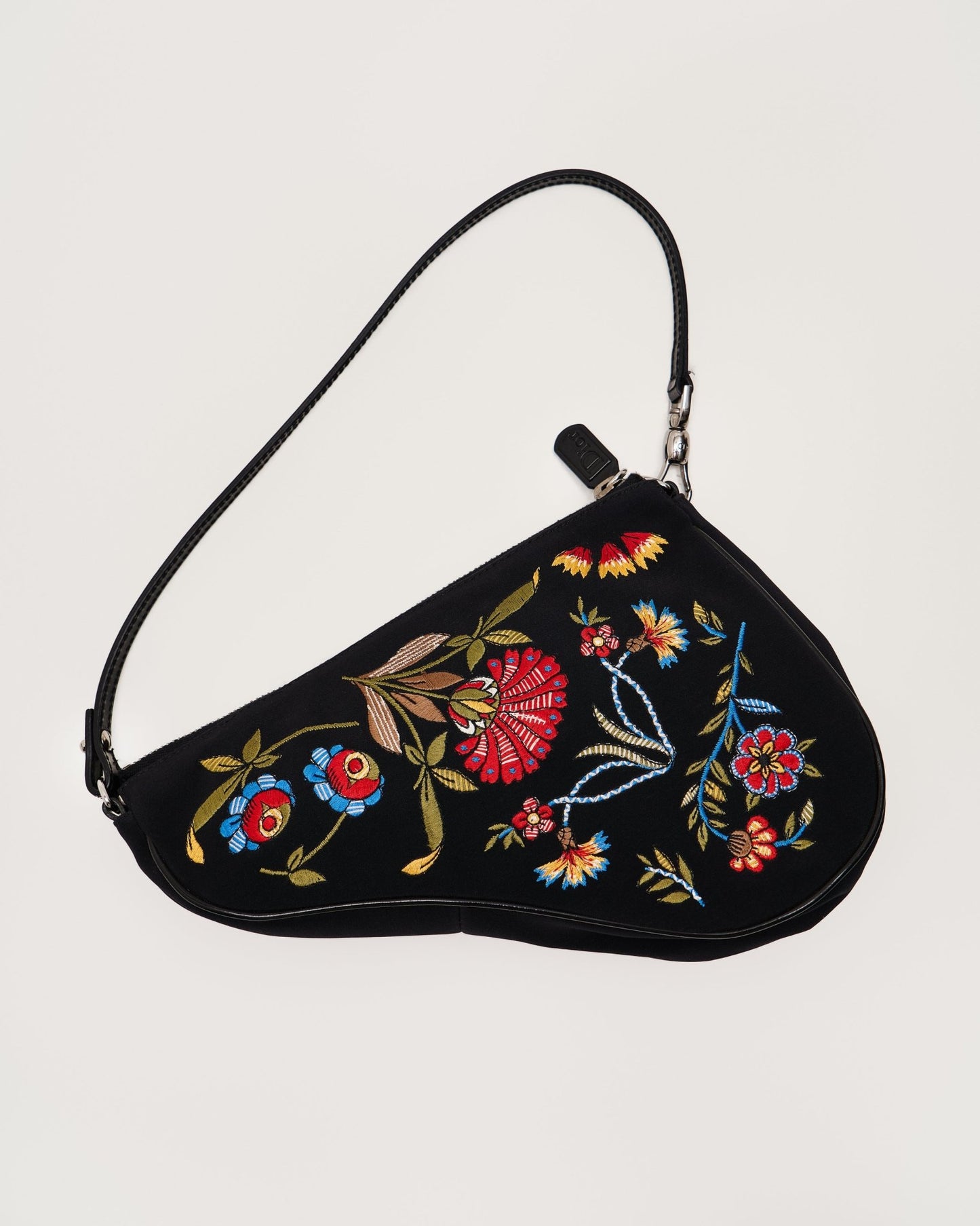 Dior Vintage Embroidered Mini Saddle