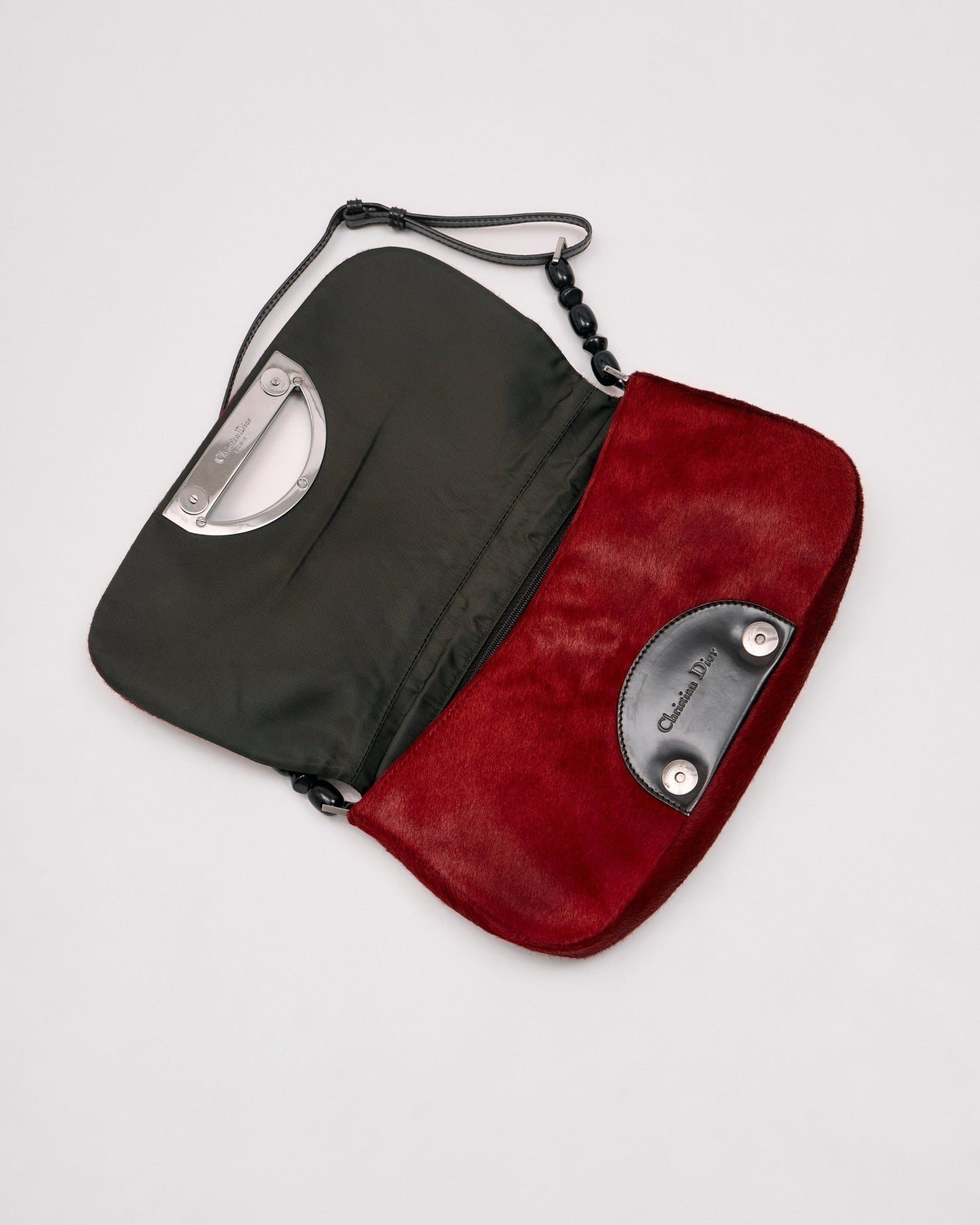 Dior Vintage Suede Pony Hair Malice Bag