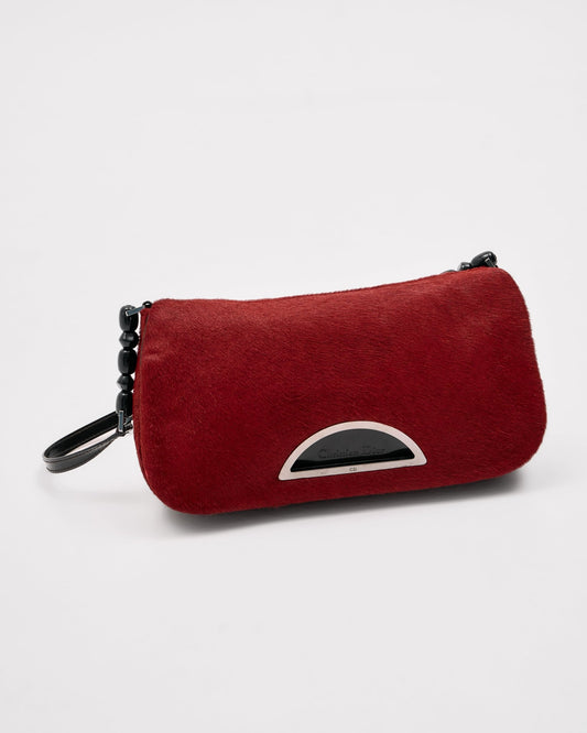 Dior Vintage Suede Pony Hair Malice Bag