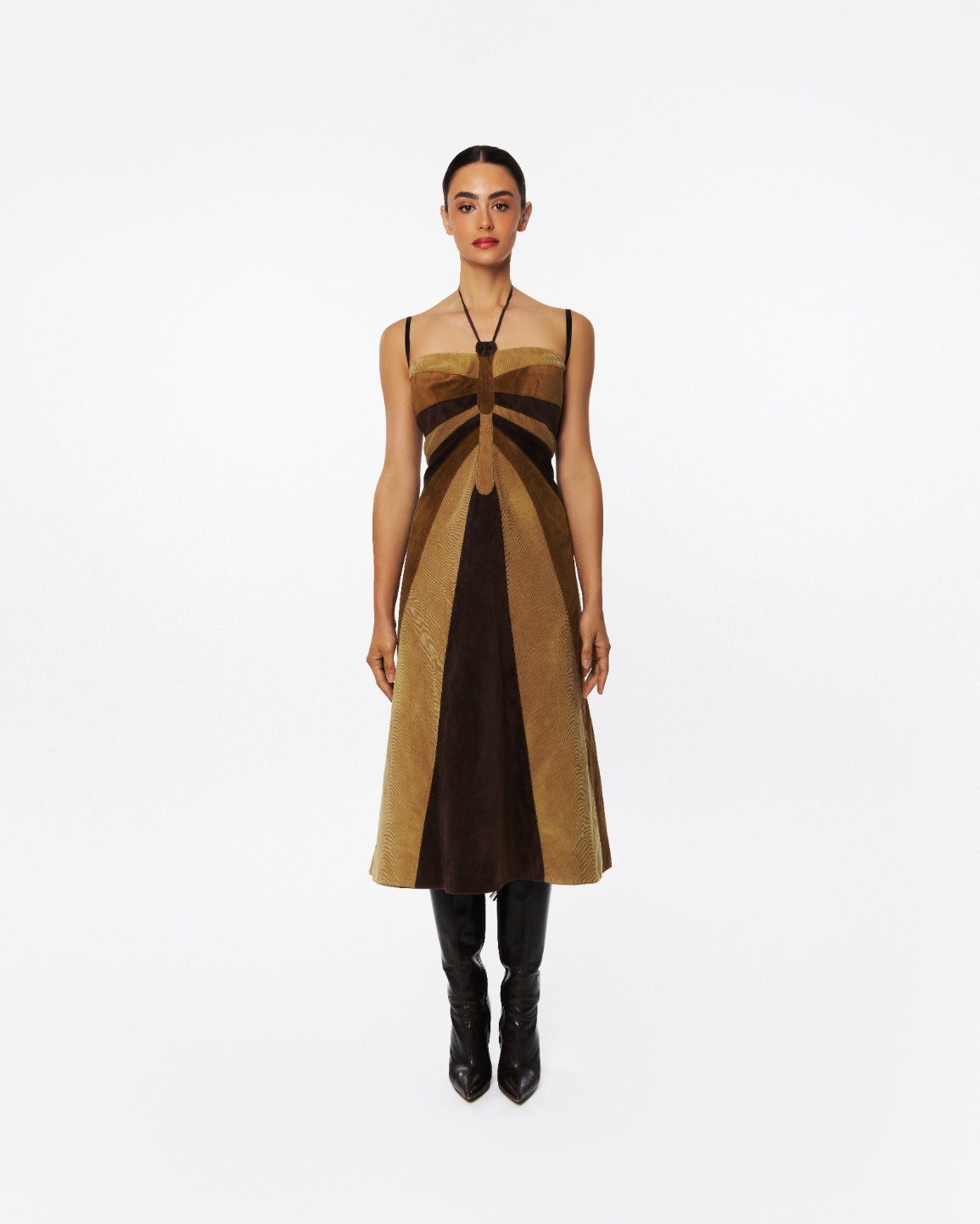 Dolce & Gabanna Suede Butterfly Dress