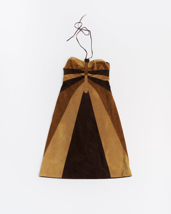 Dolce & Gabanna Suede Butterfly Dress