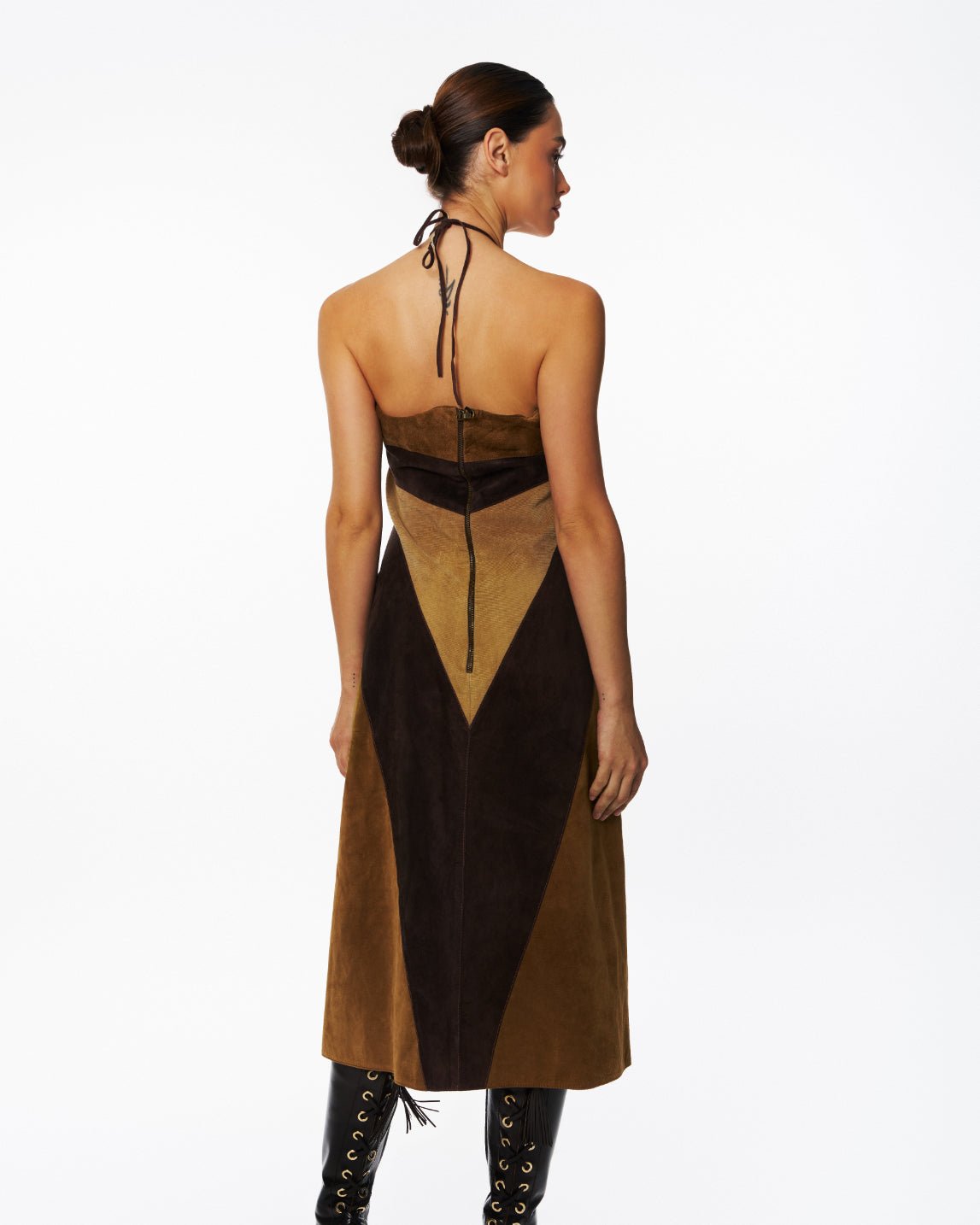 Dolce & Gabanna Suede Butterfly Dress