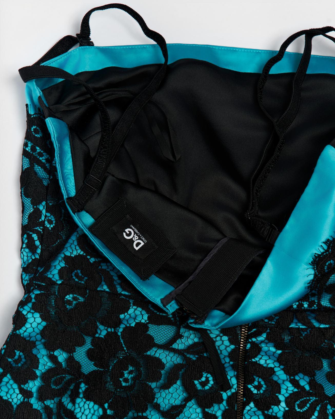 Dolce & Gabbana Electric Blue Lace Dress