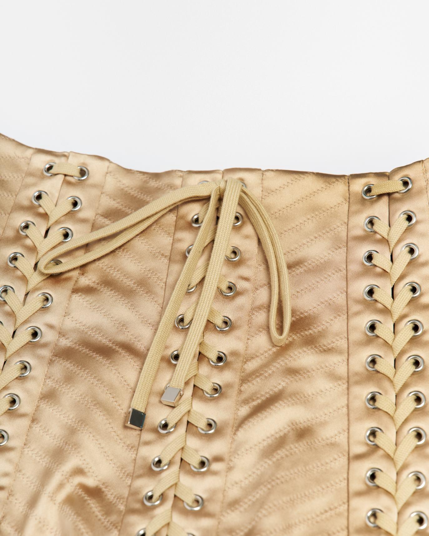 Dolce & Gabbana Lace-Up Corset Skirt