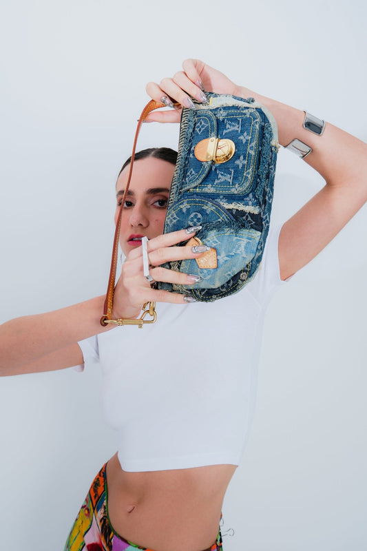 Louis Vuitton Vintage Denim Pochette