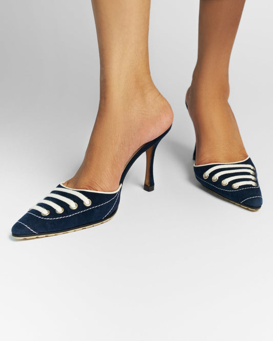 Manolo Blahnik Suede Sneaker Mule