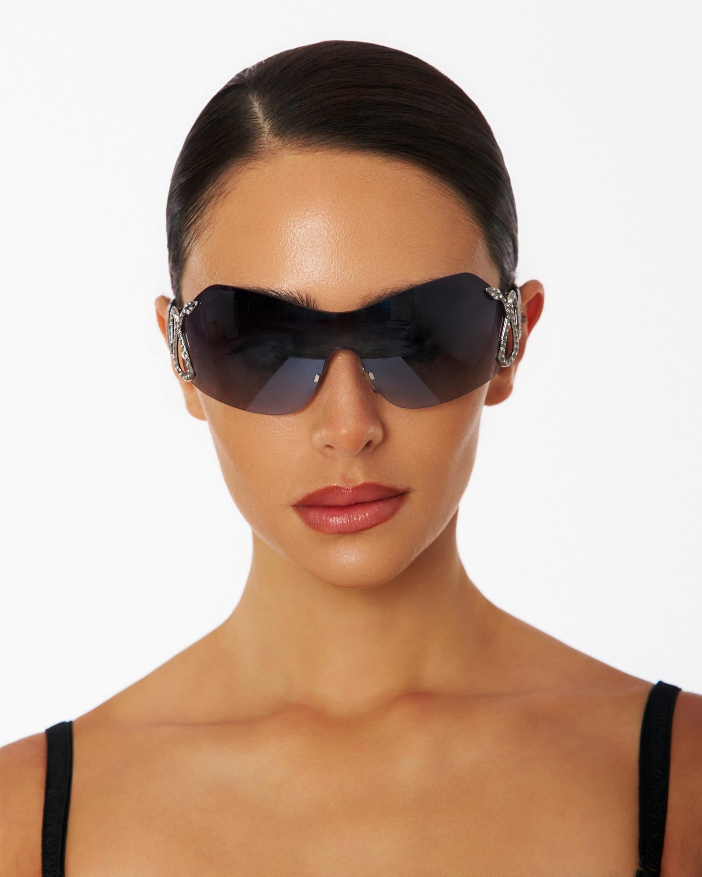 Roberto Cavalli Rimless Shield Sunglasses