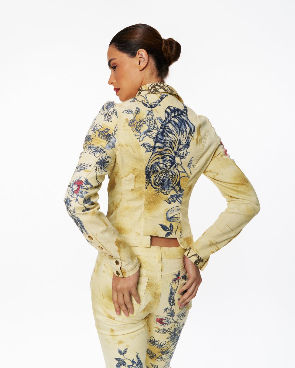 Roberto Cavalli Runway Denim Suit