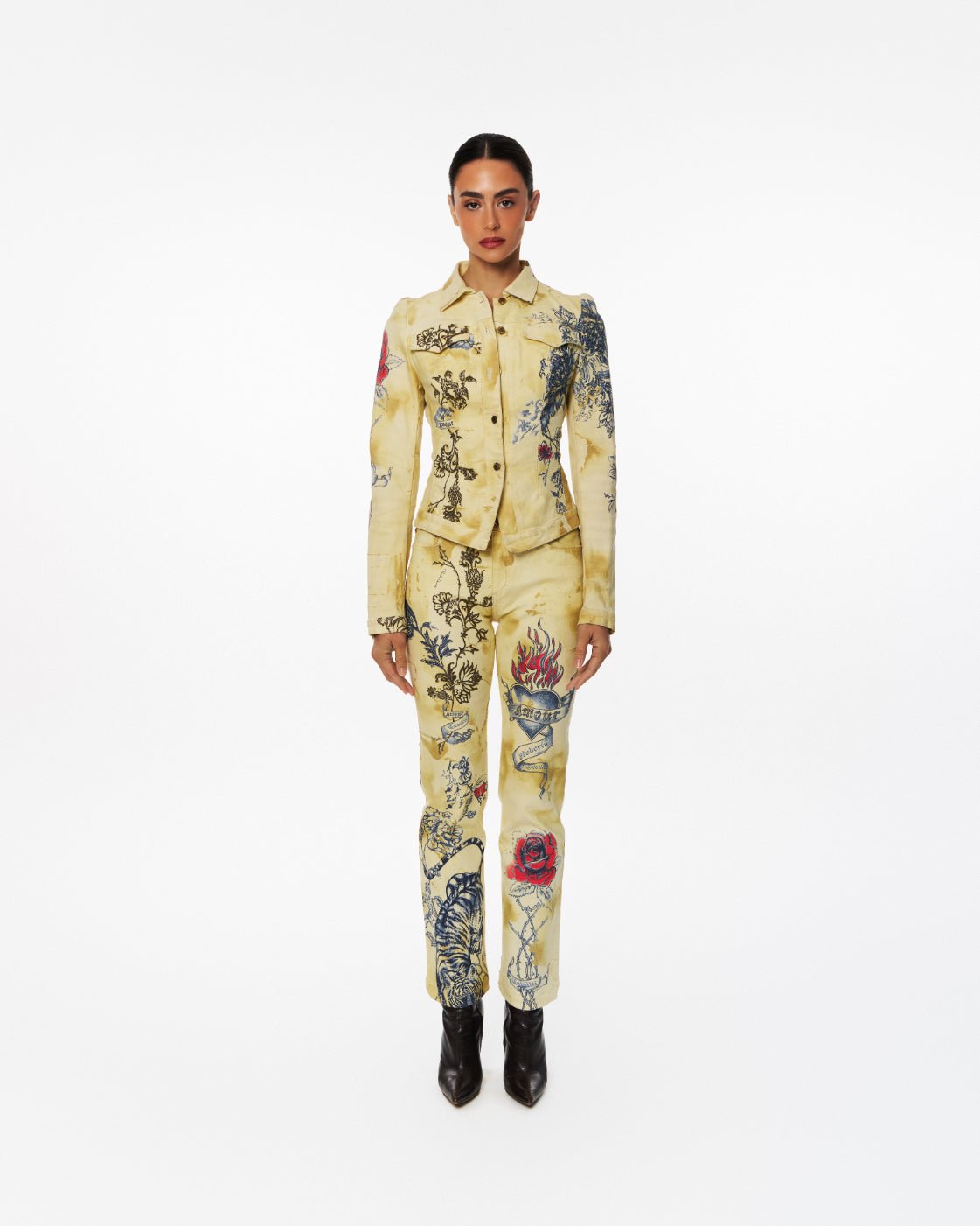 Roberto Cavalli Runway Denim Suit