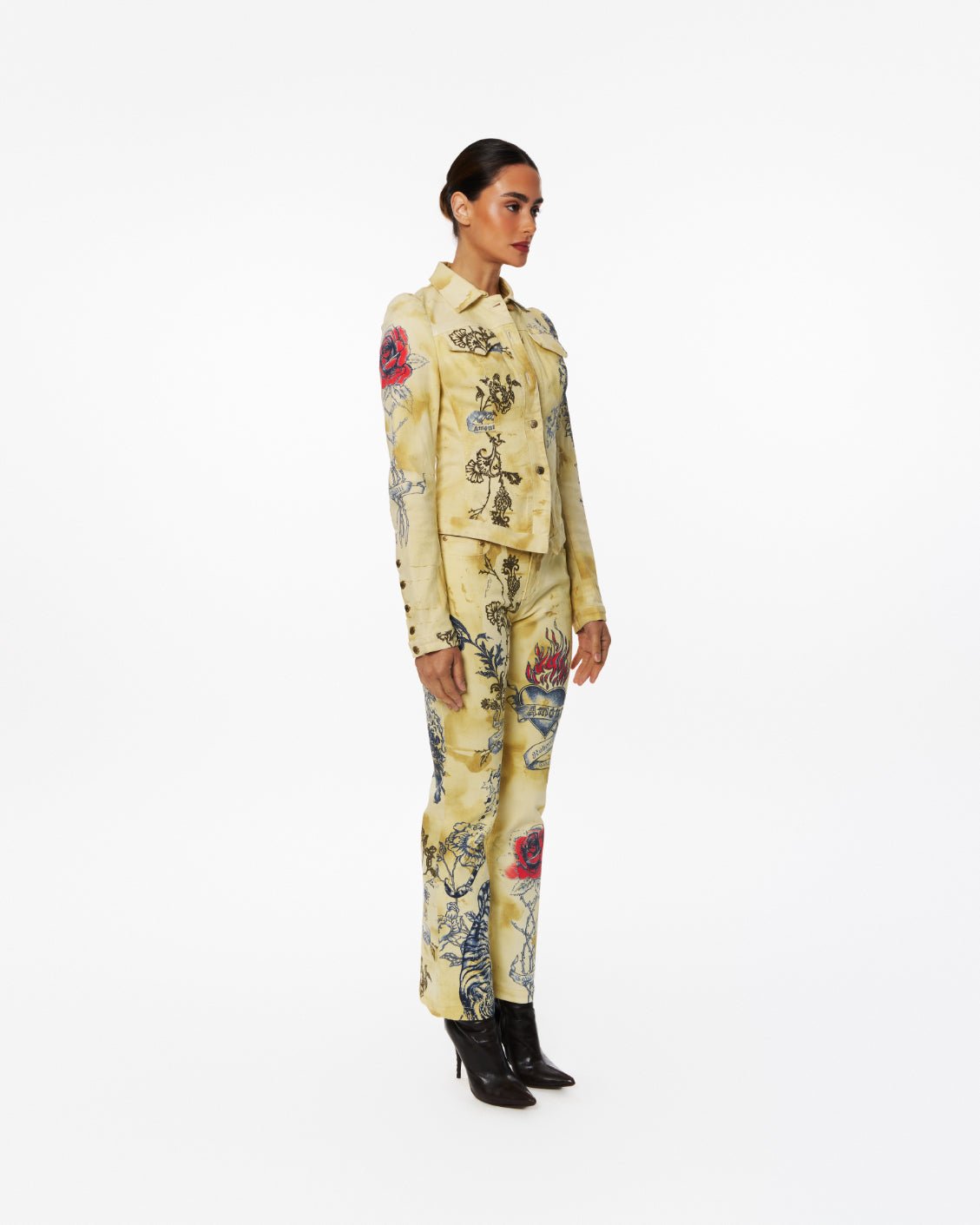 Roberto Cavalli Runway Denim Suit